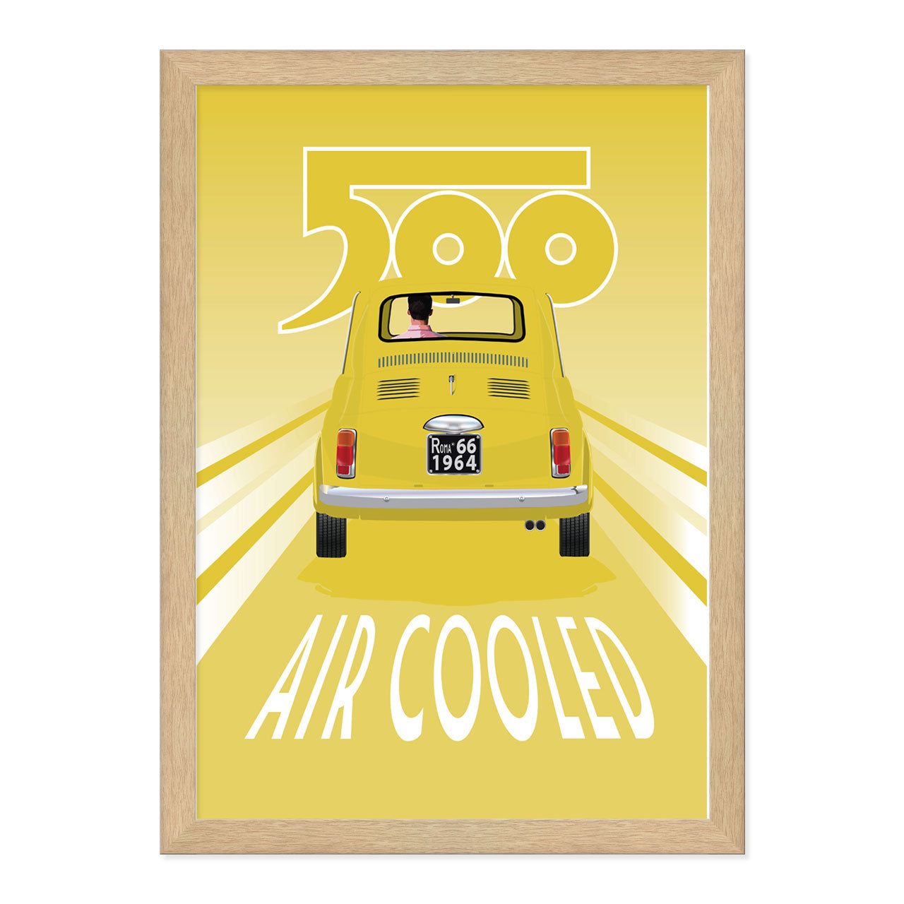 500 Air Cooled yellow 1970s Print