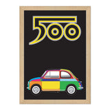 500 Multi-Colour 1970s Print