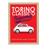 500 Torino Classic White 1970s Print