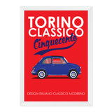 500 Torino Classic blue 2 1970s Print