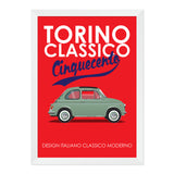 500 Torino Classic Light Green 1970s Print