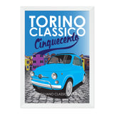 500 Torino Classic Village Blue 1970s Print