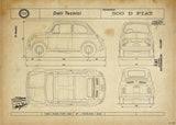 500 Fiat 1970s Print
