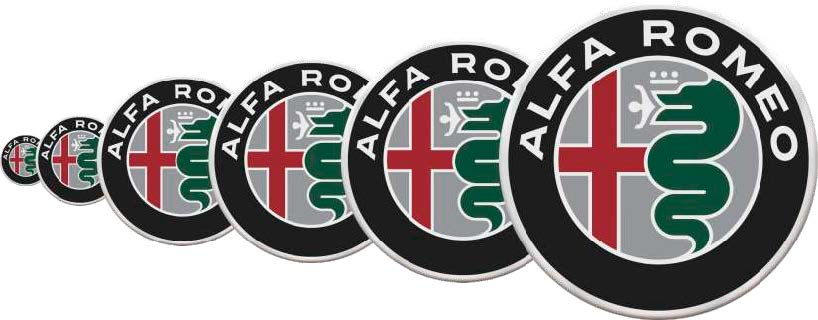 Alfa Romeo Adesivi 3D Ufficiali Logo Black, Diam. 58 mm : : Auto e  Moto