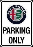 ALFA ROMEO CARTELLO PARKING ONLY