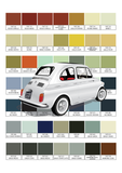 500 Colour Chart  1970s Print
