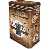 Coffee House Clip Top Tin