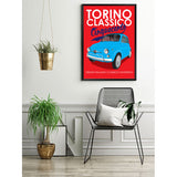 500 Torino Classic blue 1970s Print
