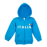 Italia Gold Fleece Baby/Kids Zip Hoodie Blue