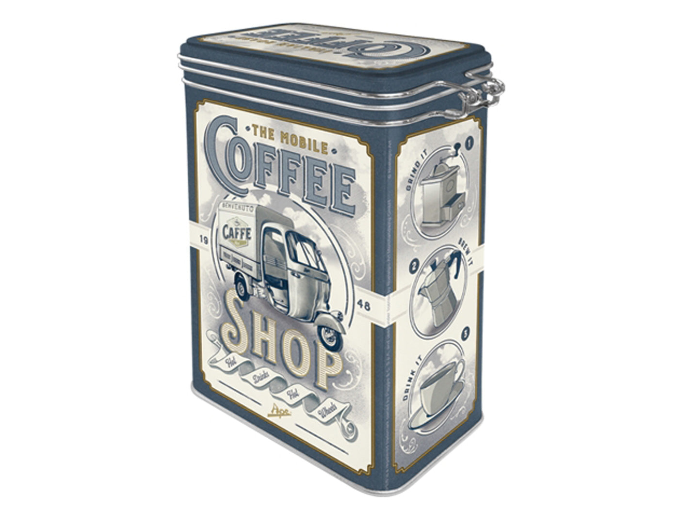 Clip Top Tin: Ape - Coffee Shop