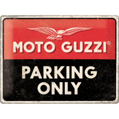 Moto Guzzi Parking Only Sign - Large (Size: 30x 40cm)