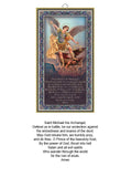 WOOD PLQ W/ PRAYER - ST MICHAE 125 X 225 MM - HANGING