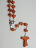 WOODEN ROSARY WITH CROSSES