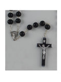11mm LARGE WOOD ROSARY (BLACK)