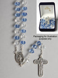 ROSARY GLASS NECKLACE BLUE