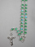 GLASS AUR BOR ROSARY GREEN