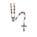 RECTANGULAR SHAPE WOOD ROSARY BROWN