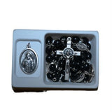 ST Benedict Rosary & Medal Set Black Boxed