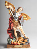 ST MICHAEL RESIN STATUE -30CM