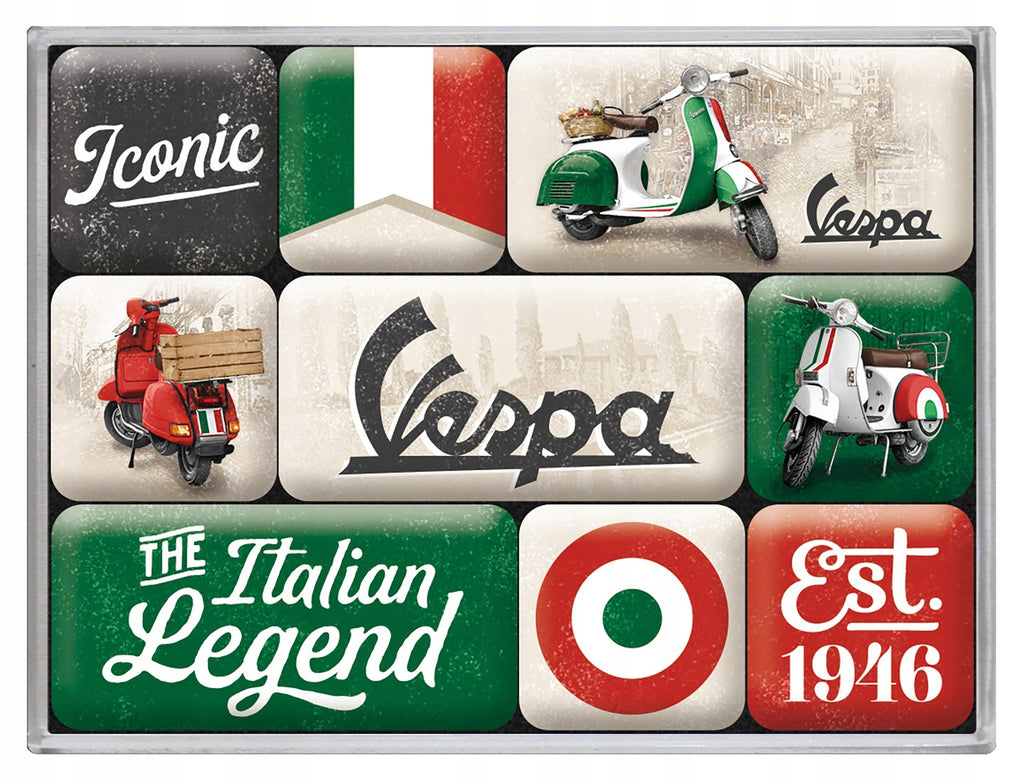 Vespa Italian Legend Magnet Set – Forza Italia