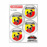 Abarth Adesivi Racing Tabs 4 SCUDETTI diam.48mm