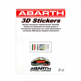 Abarth Adesivi 3D SCORPIONE ARGENTO SATINATO H120MM