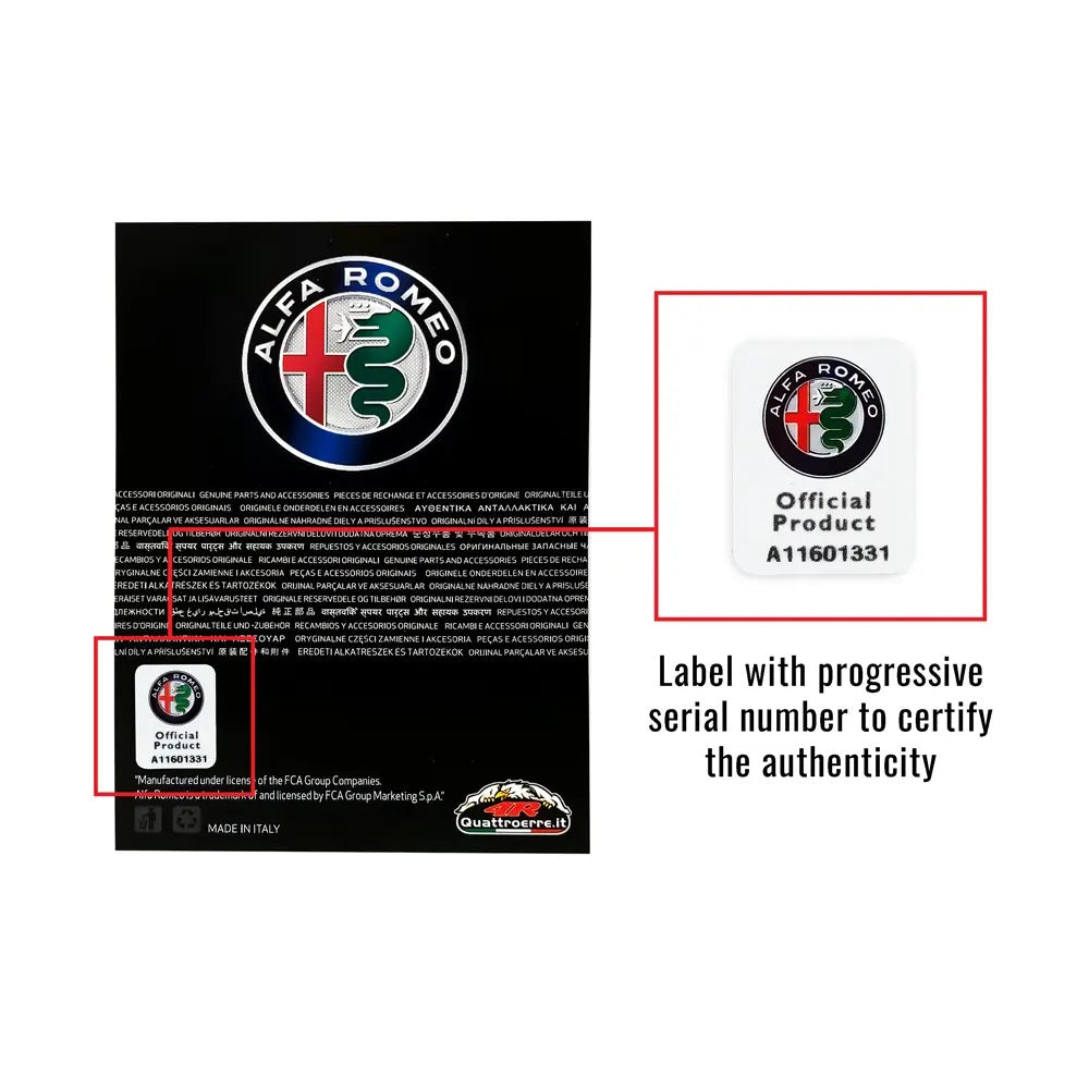Alfa Romeo Adesivo 3D Logo 51 mm per Interni Alfa Giulia e Stelvio