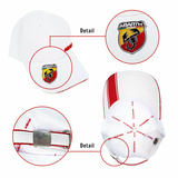 Abarth Cap Visiera Curva - White Cap