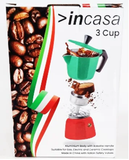 Italian Tricolore Caffettiera - 3 cup