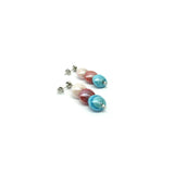 Murano Glass Earrings - Mod. Monica , 40 mm - Azure