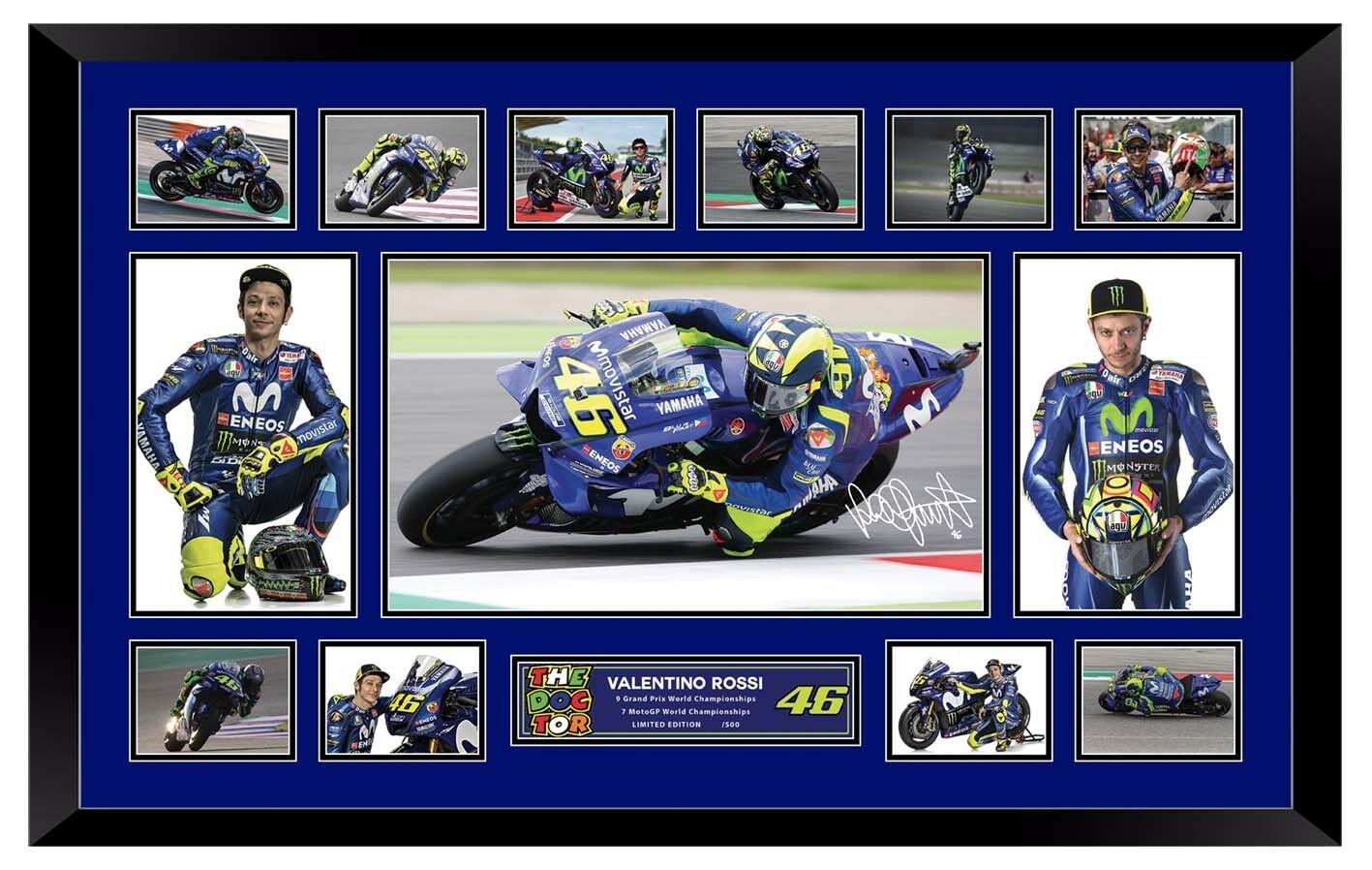 VALENTINO ROSSI 2018 YAMAHA MOTOGP SIGNED LIMITED EDITION FRAME (FREE DELIVERY AUS-WIDE)